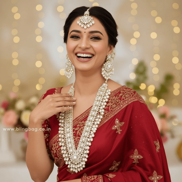 Ivory Gracia Kundan Jewellery Set
